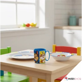 Mancs őrjárat étkészlet, micro műanyag szett bögrével 350 ml - Pup Power