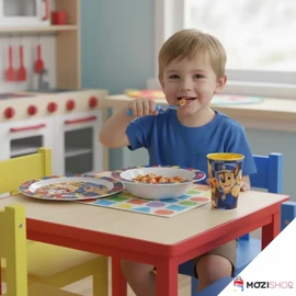 Mancs őrjárat étkészlet, micro műanyag szett, pohárral 260 ml - Rescue Pups