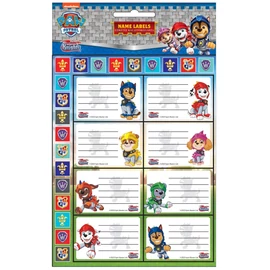 Mancs őrjárat füzetcímke dekorációs matricákkal - 16 darabos