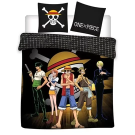 One Piece dupla, kétszemélyes ágyneműhuzat garnitúra 240×220cm, 65x65 cm - Captain Luffy