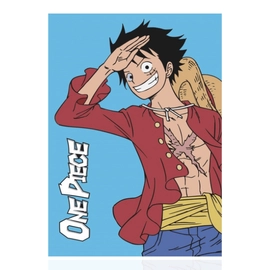 One Piece polár takaró, ágytakaró - Monkey D. Luffy Happy