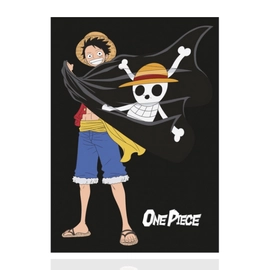 One Piece polár takaró, ágytakaró 100x140cm - Jolly Roger