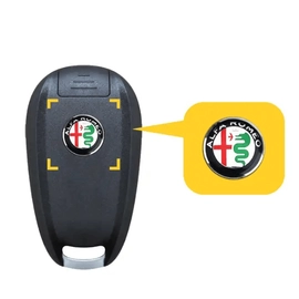 Alfa Romeo embléma, matrica kulcstartóhoz, 14 mm-es