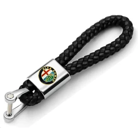 Alfa Romeo kulcstartó, távirányító tartó fonott műbőr
