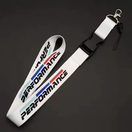 BMW kulcstartó, nyakpánt fehér - Performance