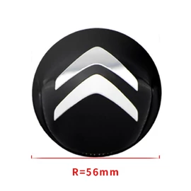 Citroen felni matrica szett - fekete 56 mm-es, 3D kivitel