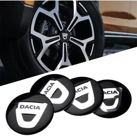 Dacia felni matrica szett - fekete 56 mm-es, 3D kivitel
