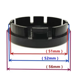 Fekete felniközép kupak szett - 56 mm-es 