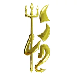 Ördög dekorációs matrica autókhoz 3D kivitelben - Arany