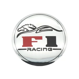F1 Racing felni matrica szett - 56 mm-es, 3D kivitel - Ezüst