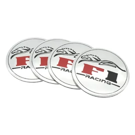 F1 Racing felni matrica szett - 56 mm-es, 3D kivitel - Ezüst