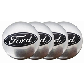 Ford felni matrica szett - ezüst-fekete 56 mm-es, 3D kivitel