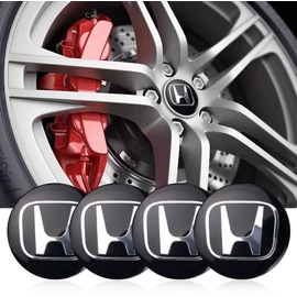 Honda felni matrica szett - fekete 56 mm-es, 3D kivitel