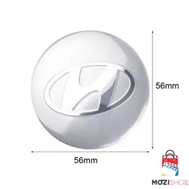 Hyundai felni matrica szett - teljes ezüst 56 mm-es, 3D kivitel