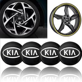 Kia felni matrica szett - fekete 56 mm-es, 3D kivitel