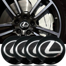 Lexus felni matrica szett - fekete 56 mm-es, 3D kivitel
