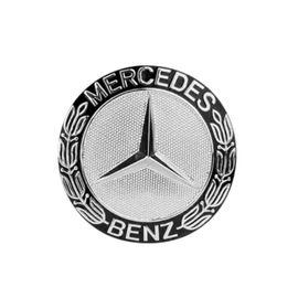 Mercedes felni matrica 1 darabos 56 mm-es, 3D kivitel, ezüst-fekete