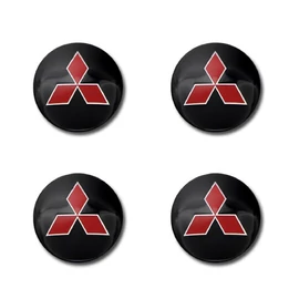 Mitsubishi felni matrica szett - fekete 56 mm-es, 3D kivitel