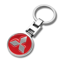 Mitsubishi fém kulcstartó - 3D kerek logó