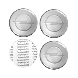 Opel felni matrica szett - ezüst 65 mm-es, 3D kivitel