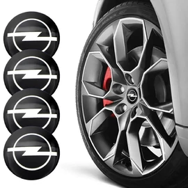 Opel felni matrica szett - fekete 65 mm-es, 3D kivitel