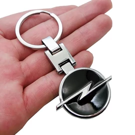 Opel fém kulcstartó - 3D kerek logó