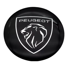 Peugeot felni matrica szett - új logó fekete 56 mm-es, 3D kivitel