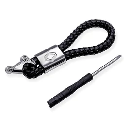 Renault kulcstartó, távirányító tartó fonott műbőr