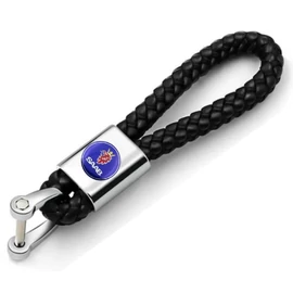 Saab kulcstartó, távirányító tartó fonott műbőr