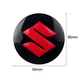 Suzuki felni matrica szett - fekete piros 56 mm-es, 3D kivitel