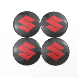 Suzuki felni matrica szett - fekete piros 56 mm-es, 3D kivitel