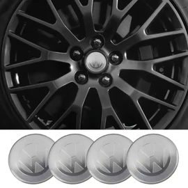 Volkswagen felni matrica szett - ezüst 56 mm-es, 3D kivitel