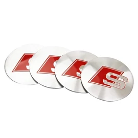 Audi S Line felni matrica szett - ezüst 65 mm-es, 3D kivitel