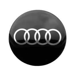 Audi felni matrica 1 darabos 56 mm-es, 3D kivitel, fekete