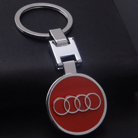 Audi fém kulcstartó - 3D kerek logó
