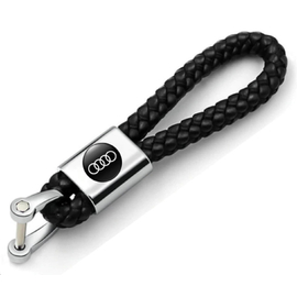 Audi kulcstartó, távirányító tartó fonott műbőr