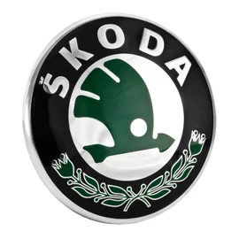 Skoda felni matrica szett - fekete zöld 56 mm-es, 3D kivitel
