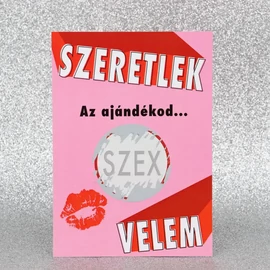 Szeretlek kaparós képeslap