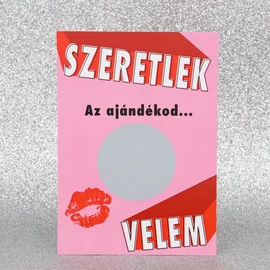 Szeretlek kaparós képeslap