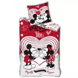 Disney Minnie és Mickey ágyneműhuzat garnitúra - Kiss