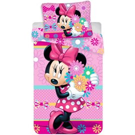 Minnie egér ágyneműhuzat garnitúra - Minnie virágokkal