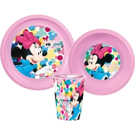 Disney Minnie étkészlet, műanyag szett pohárral 260 ml - Feel Good