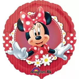 Disney Minnie egér fólia lufi 43 cm-es, fodros hatás