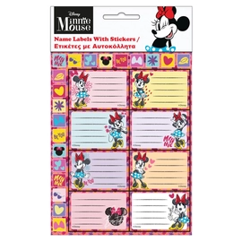 Disney Minnie füzetcímke dekorációs matricákkal - 16 darabos