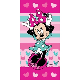 Disney Minnie törölköző, fürdőlepedő - Hearts Pink