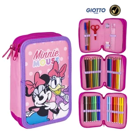 Disney Minnie egér töltött tolltartó - 3 emeletes - Daisy