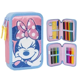 Disney Minnie töltött tolltartó 2 emeletes - Pink