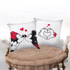 Disney Minnie és Mickey párna, díszpárna 40x40 cm - Love