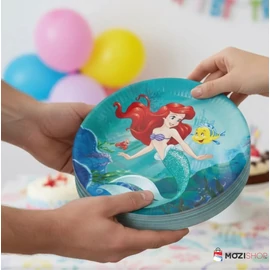 Disney Hercegnők papírtányér 8 db-os 23 cm - Ariel Curious
