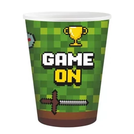 Gaming party papír pohár 6 db-os 200 ml-es - Game On